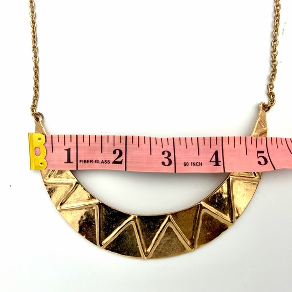 House of Harlow 1960 Gold Geometric Bib Necklace - Picture 8 of 8